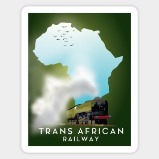 Trans African Railway transport poster Sticker